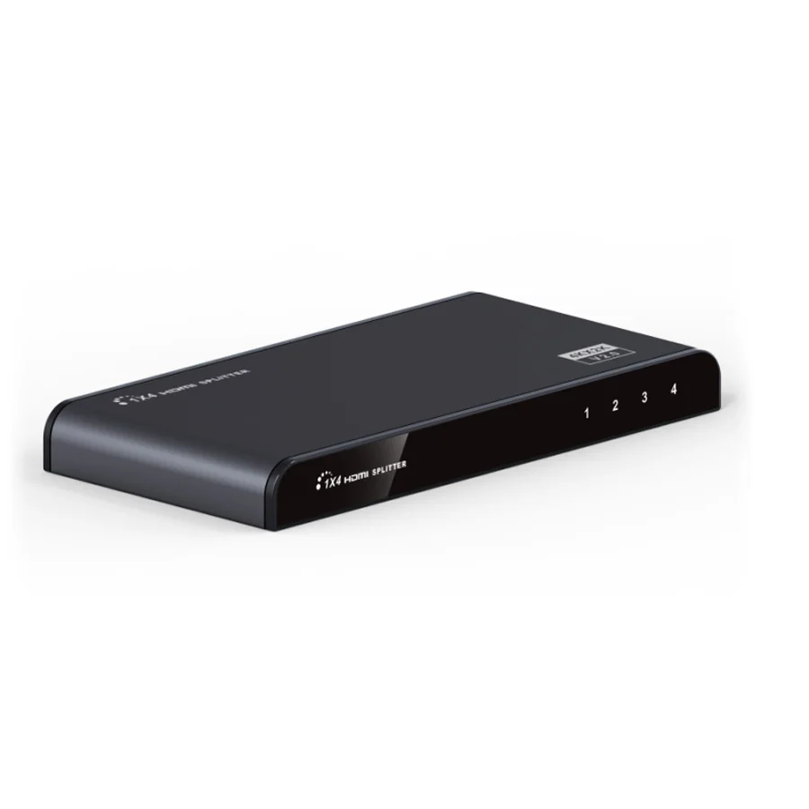New HDMI 2.0 Splitter 1x4 4Kx2K 1 Input 4 Output Repeater Switch Box Hub 3D 1080p 4K@60Hz and HDCP2.2 For DVD HDTV