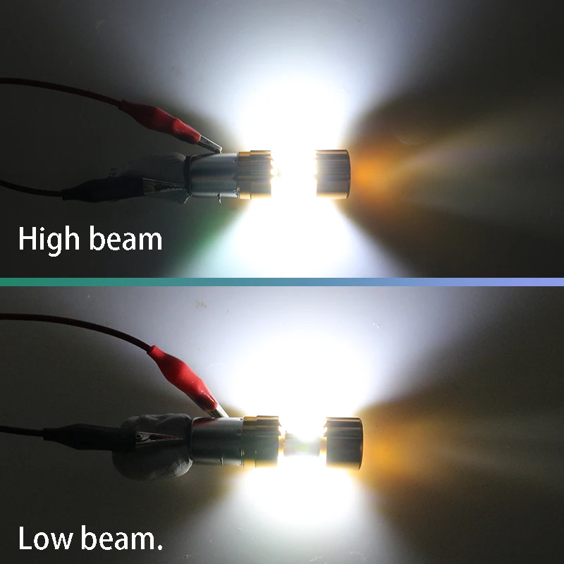 HYZHAUTO 1 шт. H6 BA20D светодиодный фонарь для мотоцикла 2000LM 3COB мото Лампа мотоцикл ATV Скутер светодиодный налобный фонарь белый 12-30 в