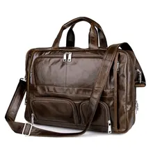 Большая емкость Сумка из натуральной коровьей кожи для мужчин 17,5 inch высокое качество сумка для ноутбука 17,3 17 дюймов Сумка Бизнес сумка