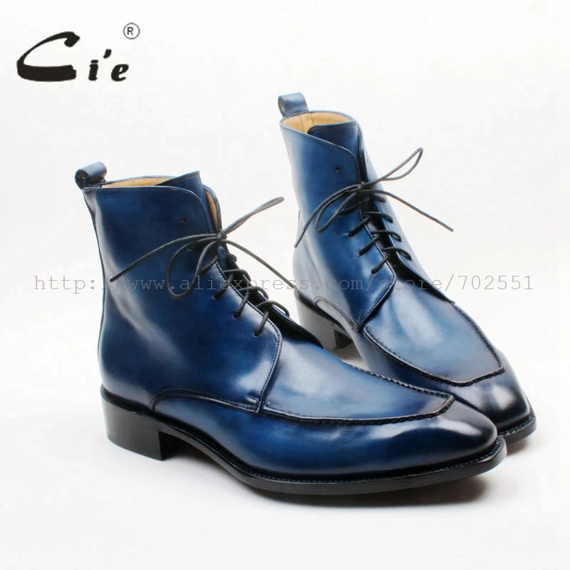 Cie/100% г. итальянские мужские ботинки ручной работы из натуральной телячьей кожи с квадратным носком и скрытым швом Goodyear A 155