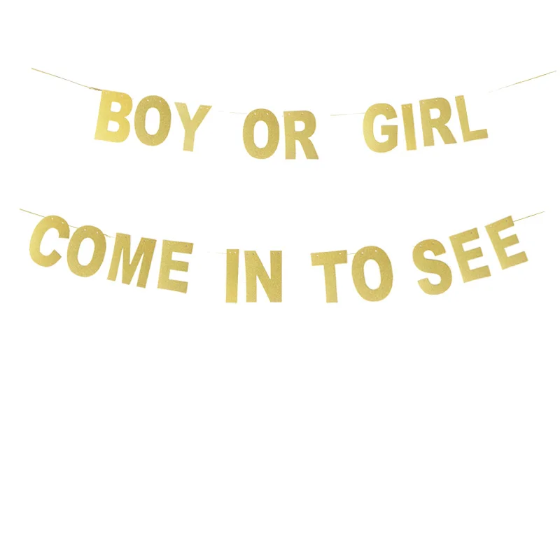 boy or girl come in to see banner