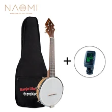 NAOMI Banjolele BanjoUke SideKick Tenor Banjolele W/Gig Bag+ тюнер+ ремень BANJOUKE для укулеле, банджо, семейный инструмент