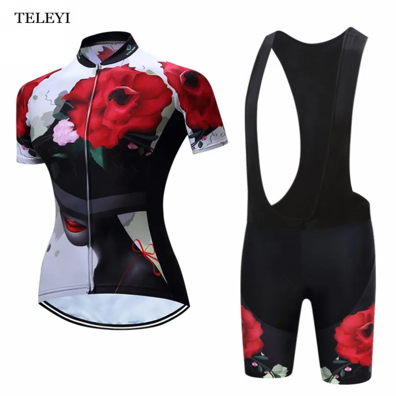 Prix pour 2017 TELEYI Femmes Cyclisme Jersey Filles Vélo Vêtements Sport Shirts Cyclisme Vêtements Wielertrui Ciclismo + Bib Shorts Prix pour 2017 TELEYI Femmes Cyclisme Jersey Filles Vélo Vêtements Sport Shirts Cyclisme Vêtements Wielertrui Ciclismo + Bib Shorts