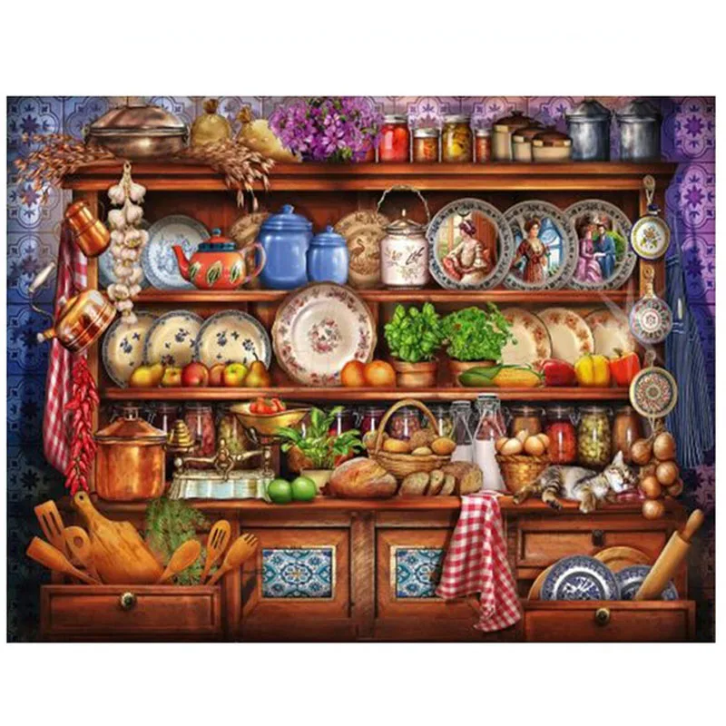 

Kitchen Cabinet 5D Diy Diamond Painting Full Square Daimond Embroidery picture of Rhinestone Paintings by number StickerZP-1603