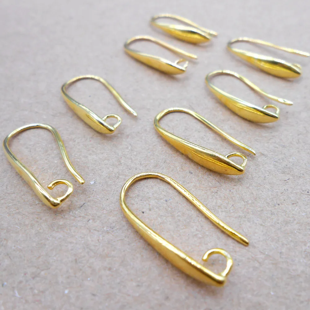 

2 color selection Top Quality 10pcs/lot 18 K Gold Earrings Findings For DIY Jewelry Ear Hook Earwires Accessory