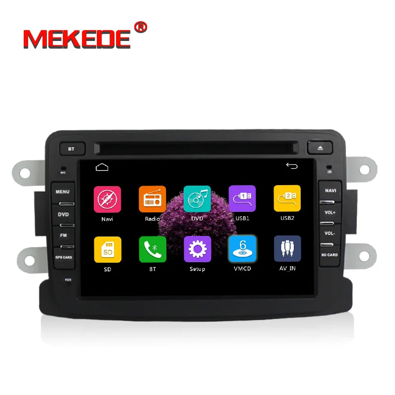 Top Free shipping! Touch screen Car dvd player radio audio for DUSTER Captur Lada Xray 2 Logan 2 GPS Navi BT RDS free MAP MIC RDS 1
