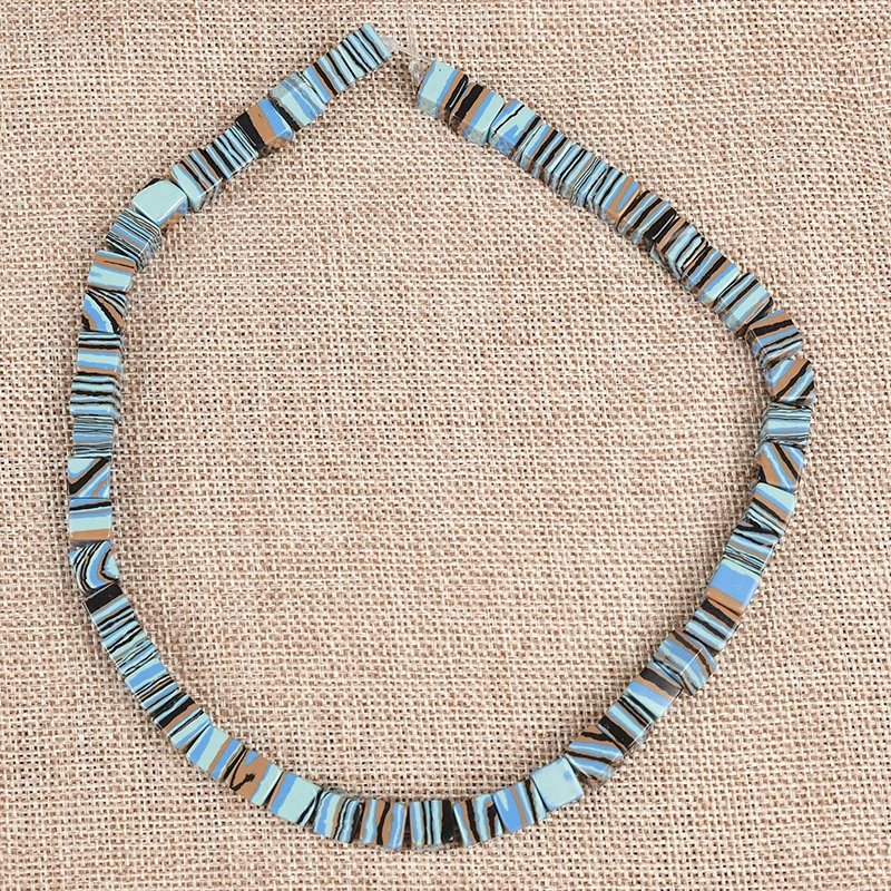 

Blue and Mashup Color Beads Semi-finished blue striped Turquoise Making Loose beads