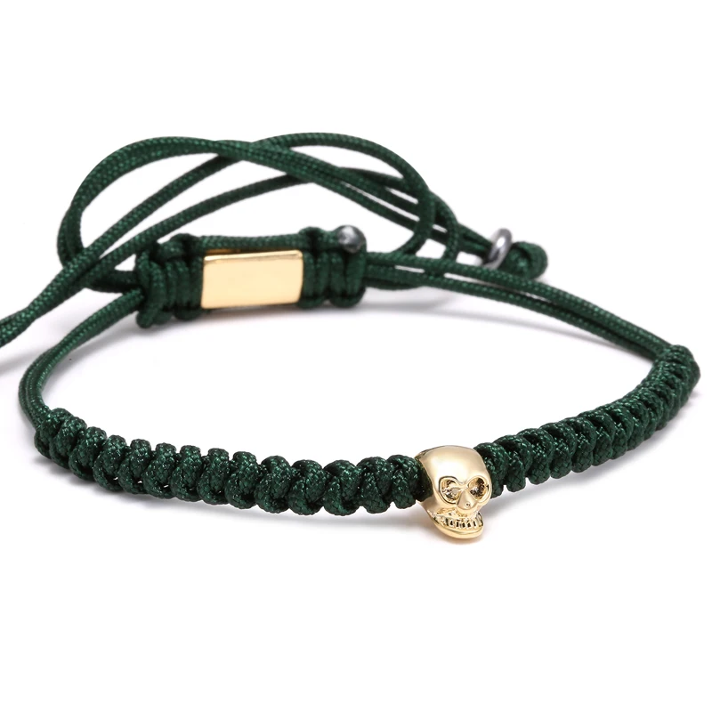 Mcllroy Women Fashion Jewelry & Skull Head Beads Braided Weaving Bracelets Best Gift For Women Black Rope Bracelets