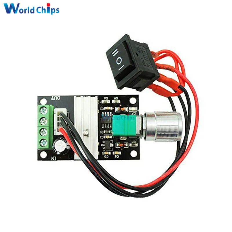 

DC 6V 12V 24V 28VDC 3A 80W PWM Motor Speed Controller Regulator Adjustable Variable Speed Control Potentiometer On/Off Switch