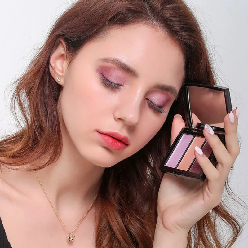 

3 Colors Eye Shadow Professional Cosmetic Make Up Set Eye Shadow Pallete Eyeshadow Palette Brighten
