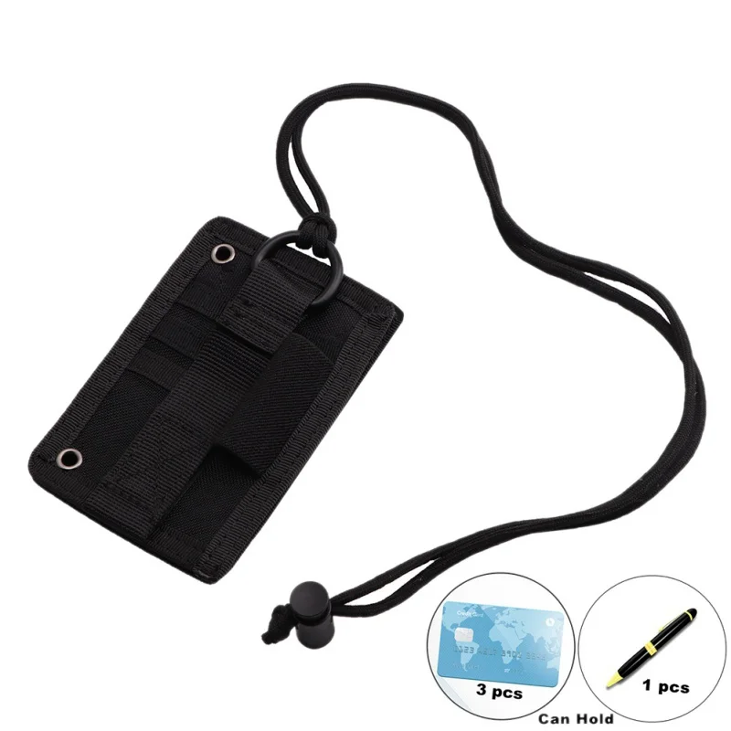 Высокое качество Органайзер патч энтузиастов Тактический ID держатель для карт держатель значка с шейный ремешок черный сумки для бега