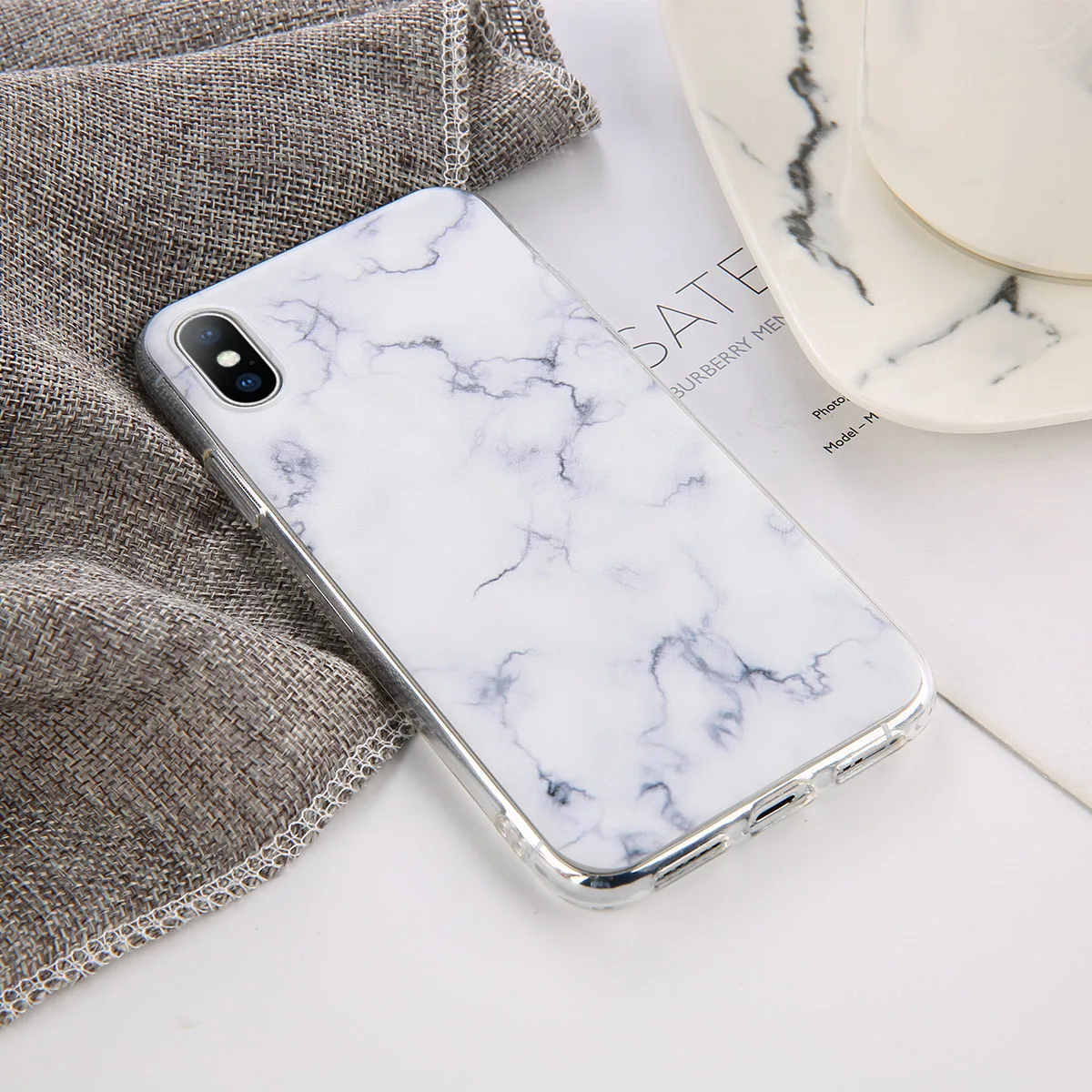 AC5394 Чехол для телефона Ottwn для iPhone X, XS, XR, Xs Max, 5, 5S, SE, 6, 6 S, 7, 8 Plus, прозрачный, с мраморным принтом, мягкий, ТПУ, силиконовый, прозрачный чехол - Цвет: AC5394
