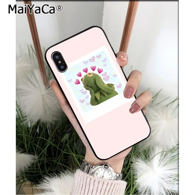 MaiYaCa Kermit черный мягкий чехол из ТПУ для телефона Apple iPhone 8 7 6 6S Plus X XS MAX 5 5S SE