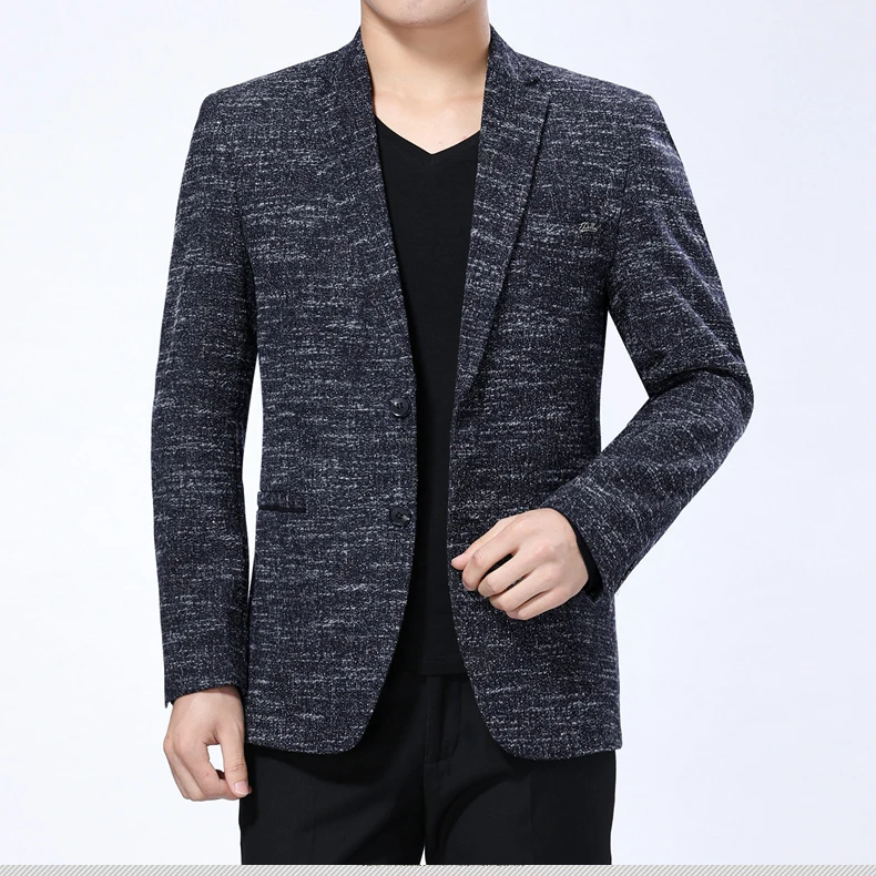 WAEOLSA Men Slim Fit Blazers Woollen Blend Suit Jackets Man  Wool Blazer Hombre Gray Coffee Color Suit Coat Male Costumes et Blazers (7)