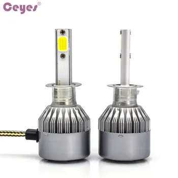 

Ceyes Car Styling H1 Auto Headlamp Fog Light Bulb COB LED 6500K Car Headlight Bulbs Hi-Lo Beam 72W 7600LM Car-Styling 12v 24v