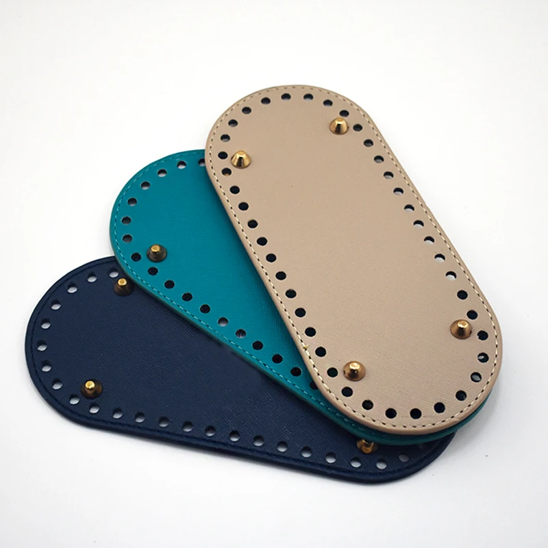 25x12cm Oval Bottom for Knitting Bag PU Leather Bag Handmade Diy Accessories Women Bag Long Bottom High Quality Leather KZBT008