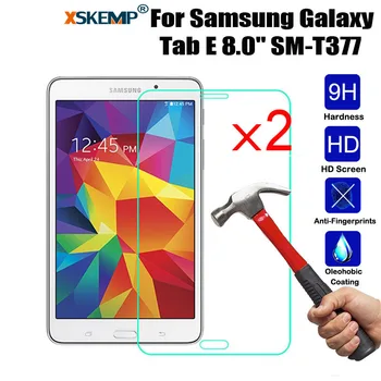 

XSKEMP 2Pcs 9H Tempered Glass Screen Protector Film For Samsung Galaxy Tab E 8.0 T377 T375 Anti-Shatter Tablet Protective Guard