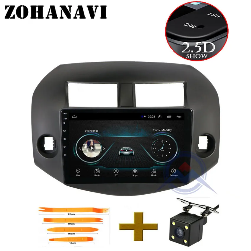 

ZOHANAI 2.5D Screen Android 8.1 car dvd player for Toyota RAV4 Rav 4 2007 2008 2009 2010 2011 gps navigation wifi