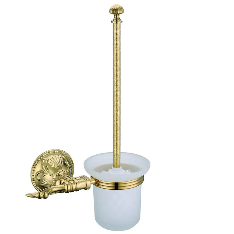 

Practical retro home copper plated round bathroom pendant toilet brush cleaning bathroom brush wc toilet brush holder