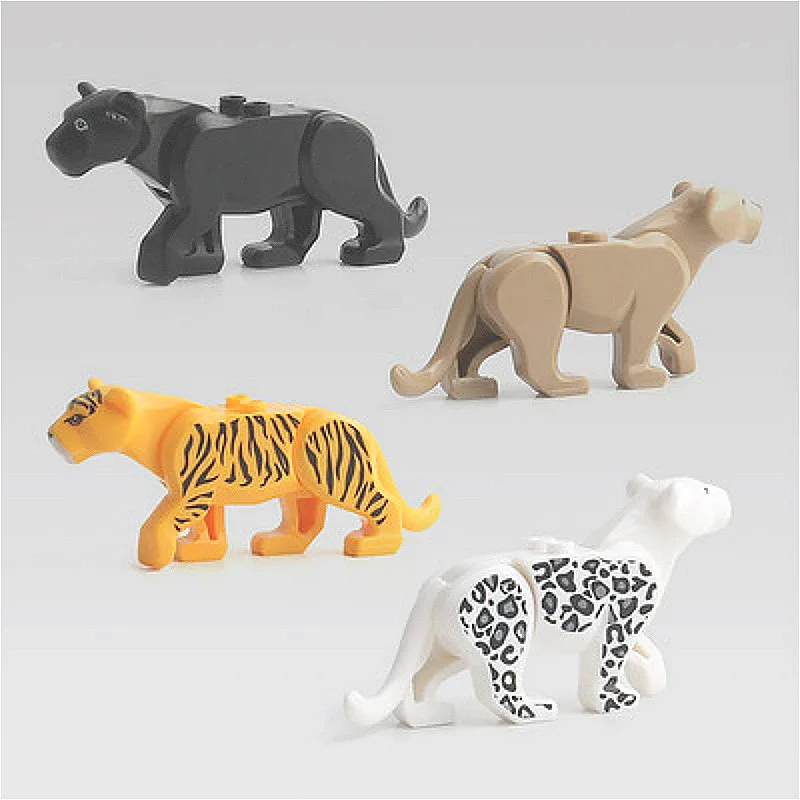 

Lolede Block Brick Diy Zoo Animal Mobile Cheetah Big Particle Building Blocks Kids Baby Bath Toys Compatible with Duplo Gift