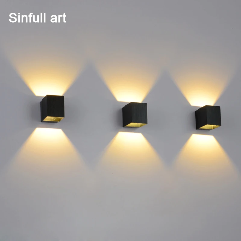 LED aluminum wall lamp bedroom living room background wall light