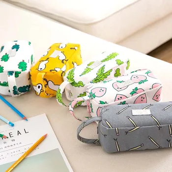 

Cute Portable Peach pencil case Big Capacity Animal pencil box Stationery pouch pen bag gift school supplies canetas Zakka