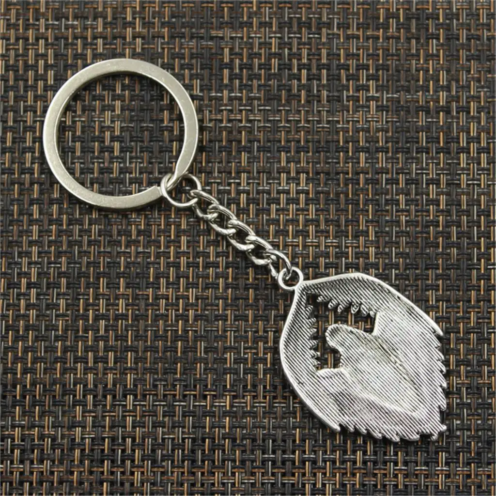 Модный Ангел Мария 43x27 мм Кулон 30 мм брелок металлическая цепь серебряный мужской автомобиль подарок сувениры брелок для ключей дропшиппинг