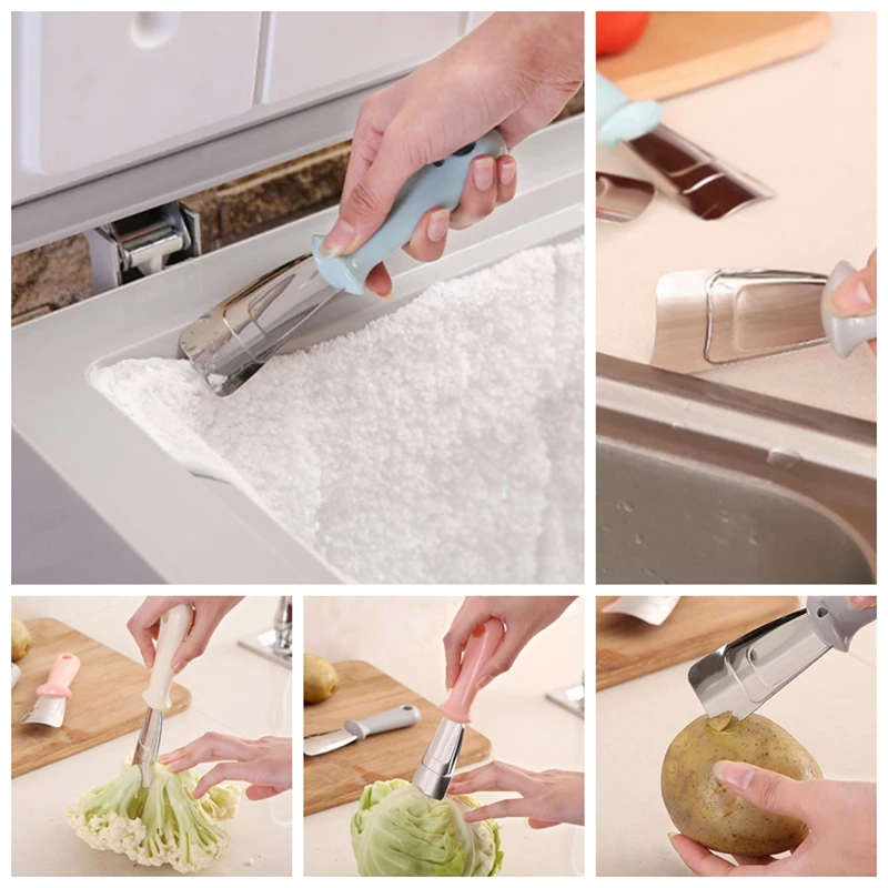 Kitchen Cleaning Gadgets Stainless Steel Refrigerator Deicer Ice shovel