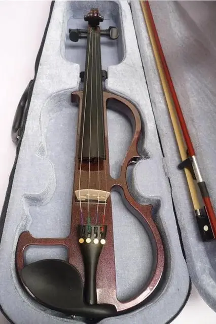 Cheap High quality electric violin 4/4 violin handcraft violino Musical Instruments violin Brazil Wood bow