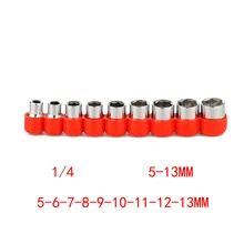 Многофункциональный 9 шт. рукав головной рукав набор ручных инструментов ремонт дома Инструмент Электроинструмент Аксессуары 5-13 мм разборка Гайка Болт L350