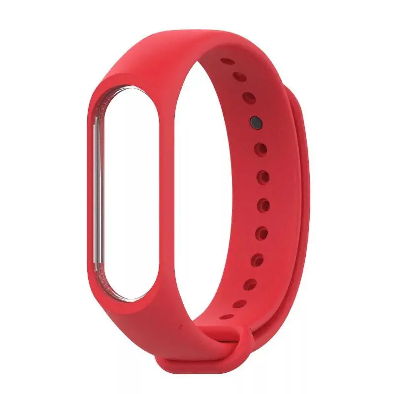 In Stock Bracelet for Xiaomi Mi Band 4 Sport Strap watch Silicone wrist strap For miband 4 accessories bracelet Miband 4 Strap - Color: Red