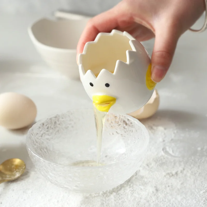 

Creative Ceramic Egg Yolk Separator Kitchen Cooking Gadget Sieve Tool White Egg Separator baking accessories