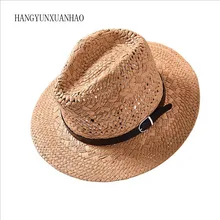 Summer Casual Sun hats for Women Fashion Jazz Hat Man Beach Trilby Sunhat Straw Panama Hat Hollow Belt Sun Visor Caps sun hats modis m181a00735 man summer hat for famale beach for male tmallfs