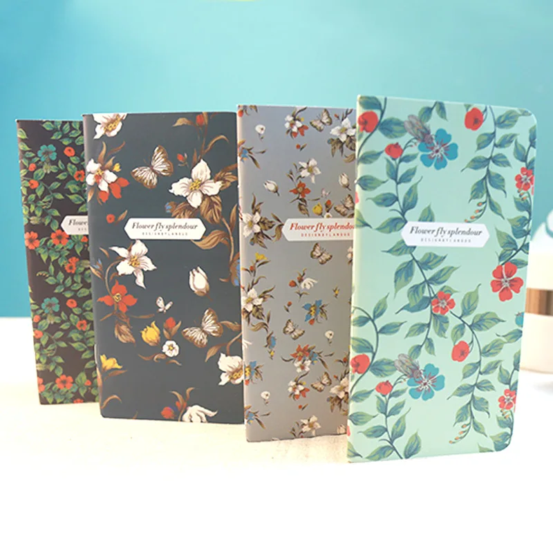 

4pcs/lot Butterflies Series Notebook Office Supplies Diary Book DIY Retro The Kraft Paper Blank Notepad