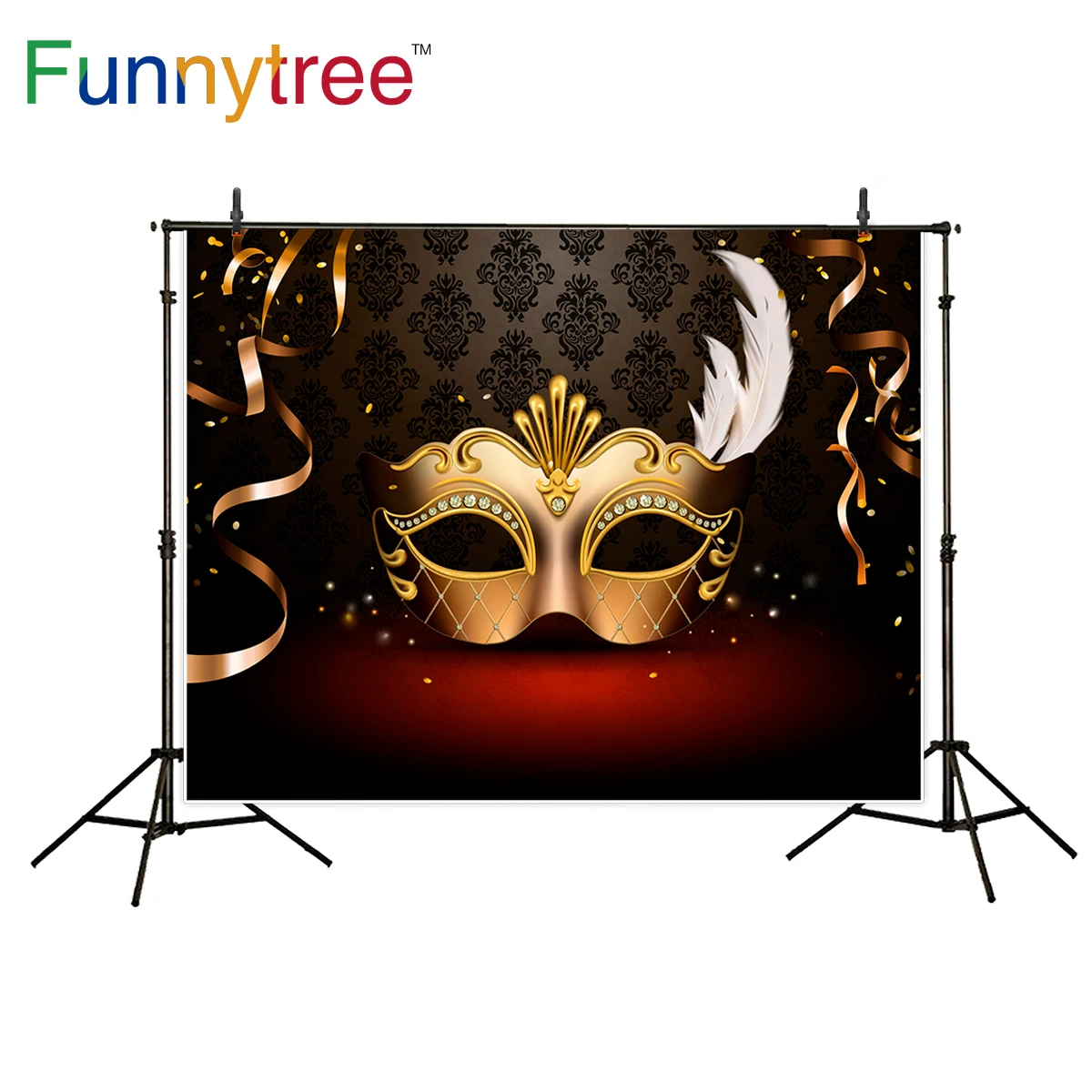 Фоны Funnytree для студийной фотосъемки маскарада вечерние перо празднование