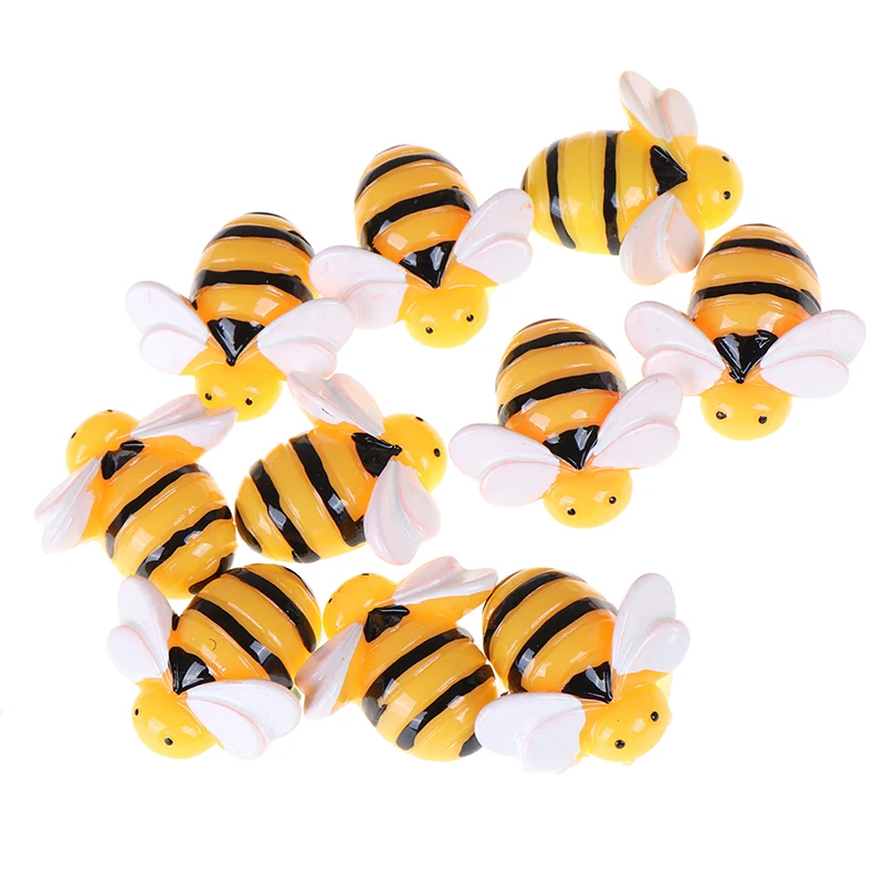 

10 Pieces Flat Back Resin Cabochon Animal Bee DIY Flatback Scrapbooking Accessories Embellishment Decoration Craft Making 20mm