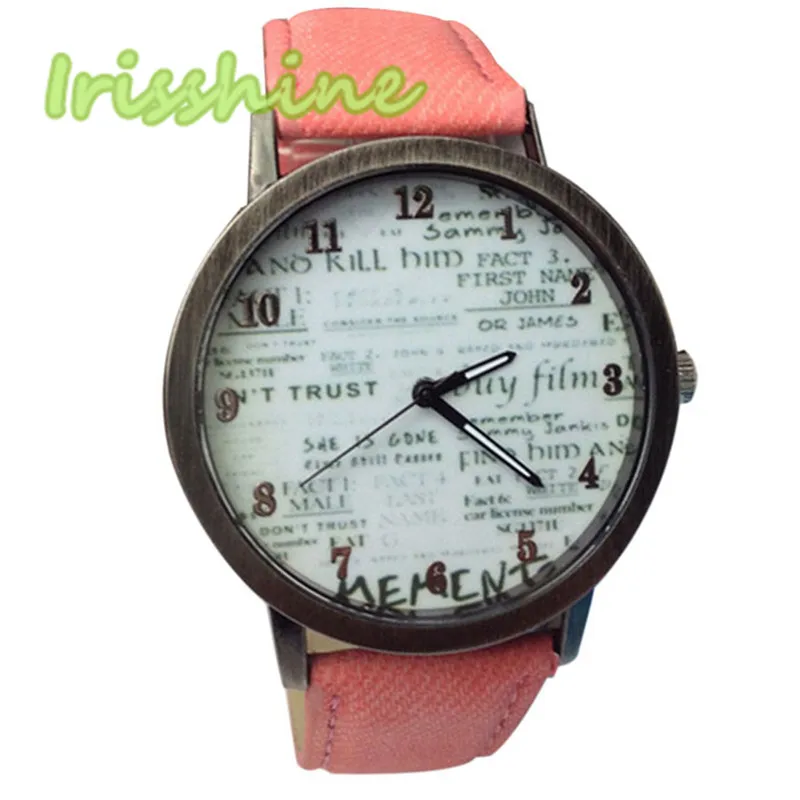 Irisshine I0277 часы унисекс модные женские ковбойские Ткань наручные часы Для мужчин Для женщин кварцевые наручные часы с любовником подарок