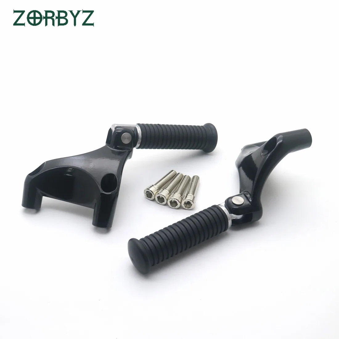 ZORBYZ черные Задние подножки для пассажиров крепление для Harley 1200 XL 883 Sportster 04-13 мотоцикл