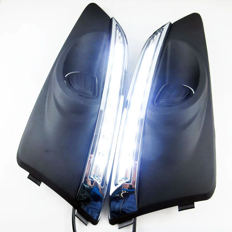 

2pcs DRL Gloss style 12V Car LED Daytime Running Head Light white Fog Lamp for Chevrolet AVEO 11-13 Waterproof Kit car styling