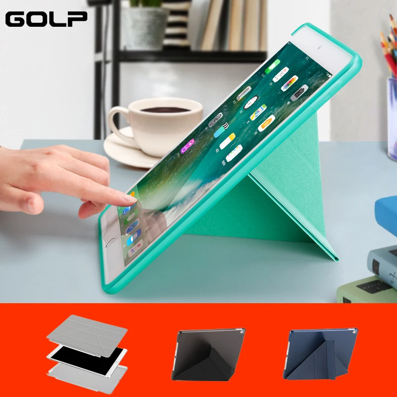 

for ipad pro 10.5 case, GOLP PU Leather+Hard PC back flip Magnetic protect smart cover for iPad Air 3 2019 case