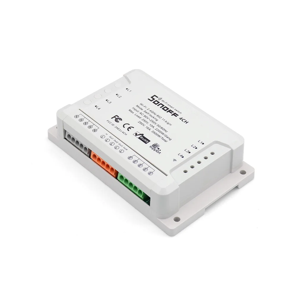Умный переключатель Itead Sonoff 4CH Pro R2 4 Gang 3 рабочих режима блокировка блокировки RF/Wifi