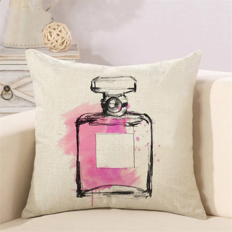 Perfume bottles cushion cover (8)