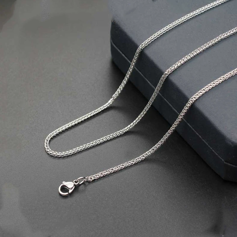 

2mm Width Stainless Steel Silver Chain High Quality Link Necklace Chain for Women Men Jewelry DIY Fit Pendant 45CM 50CM 55CM