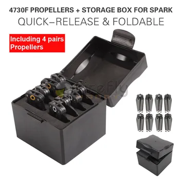 

4 Pairs 4730F Propellers Quick-release Foldable Props Including Propeller Storage Box for DJI SPARK