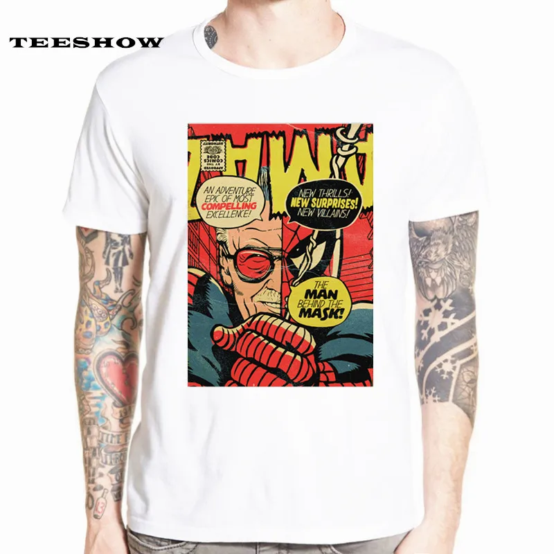 Stan Lee Classic Print T-Shirt Men Women Short Sleeve O-Neck Harajuku Tshirt Boy Marvel Comics Superhero T Shirt HCP4536 Stan Lee Classic Print T-Shirt Men Women Short Sleeve O-Neck Harajuku Tshirt Boy Marvel Comics Superhero T Shirt HCP4536