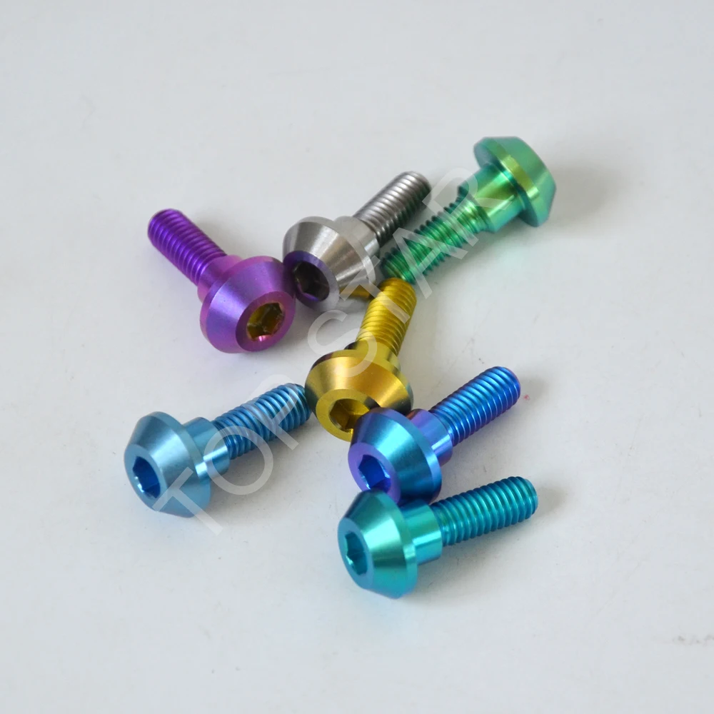 4pcs M6x20mm Titanium Ti Gold Disc Brake Rotor Bolts for Yamaha Bicycle