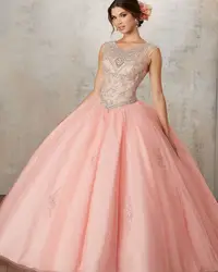 Bonjean Пышное Бальное платье пышное платье 2019 Vestidos De 15 Anos жемчуг кружева дебютантка платье для девушки 15 лет вечерние платье