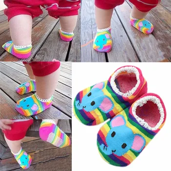 

2018 Cute Unisex Baby Kids Toddler Girl Boy Anti-Slip Socks Shoes Slipper 6-24 Months Baby Kids Child Gifts