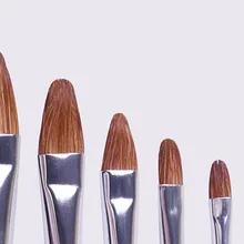 6 шт./компл., конский волос фиолетовая Березовая палочка художественные принадлежности масляная живопись Акварельная кисть принадлежности для рисования краски кисти для художника