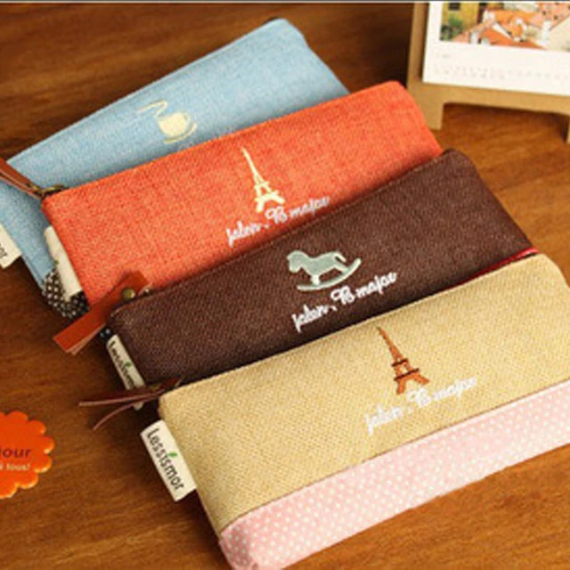 Estuche De Lápices Creativo De La Torre Eiffel, Estuches Escolares Para Lápices Para Niña, Bolsa De Lápices De Papelería, Suministros Escolares De Oficina - Estuches De Lápices - AliExpress